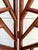 Late 20th Century Organic Modern Geometric Wood Three-Panel Folding Screen Room Divider For Sale - Image 5 of 10