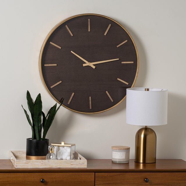 Maze Wall Clock, Dark Brown For Sale - Image 4 of 5