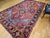 Red Antique Persian Heriz Serapi Gallery Rug, Hand-Knotted Wool, Geometric Medallion Pattern, Red & Blue, 7x12 For Sale - Image 8 of 11