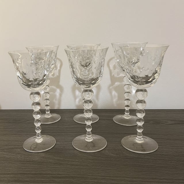 St. Louis Crystal 1990s St. Louis Crystal Water Glass — Bubbles Collection For Sale - Image 4 of 6