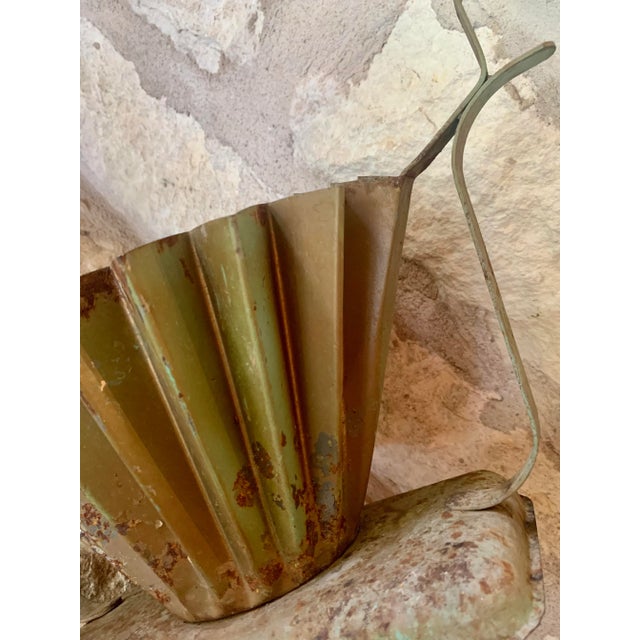 Vintage Metal Flower, Plant Basket Centerpiece For Sale - Image 9 of 12