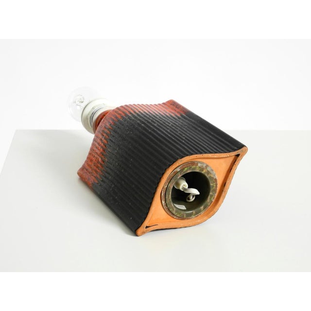 Ceramic Table Lamp in Red and Black by Kaiser Leuchten, 1960s For Sale - Image 14 of 17