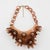 Plastic Italian Design Copper Acrylic Bib Necklace Flowers and Pearls For Sale - Image 7 of 13