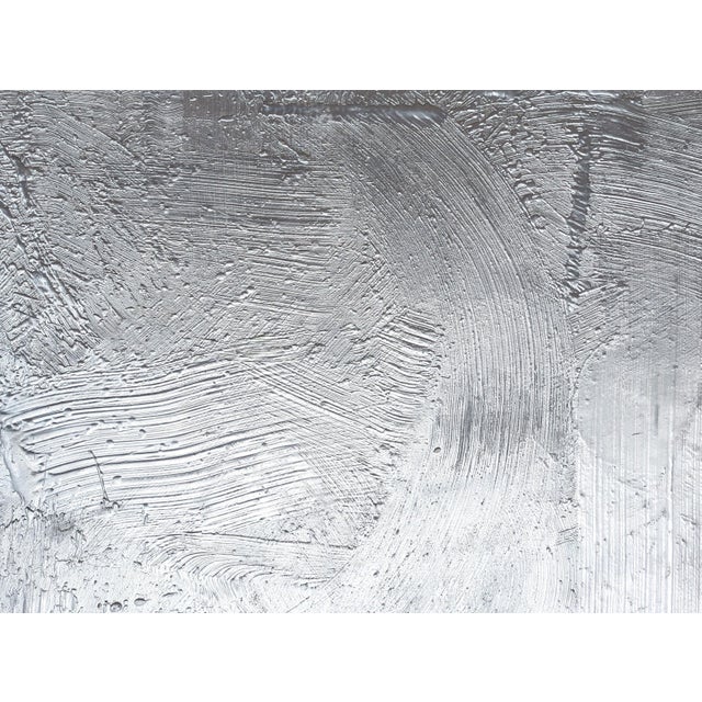 Silver Matt Aston "Quicksilver" Large Contemporary Abstract Metallic Silver Gestural Painting, 2024 For Sale - Image 8 of 12