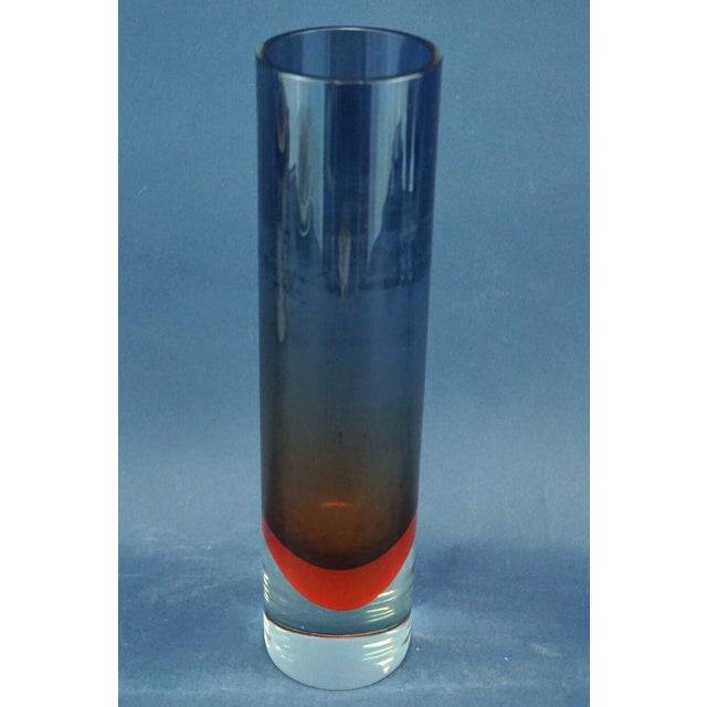 1930s Vintage Cylindrical Vase in Sommerso Glass by Flavio Poli, 1930s For Sale - Image 5 of 16
