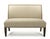 French Margot Bronze Stud Bench in Natural Linen with Weathered Gray Frame For Sale - Image 3 of 3