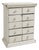 Antique C. 1900 Painted Spice Cabinet With 10 Metal-Lined Lidded Drawers For Sale