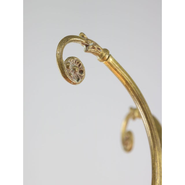 Antique Italian Brass and Opaline Chandelier For Sale - Image 10 of 17