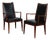 Vintage Wooden and Leather Armchairs, 1950s, Set of 2 For Sale