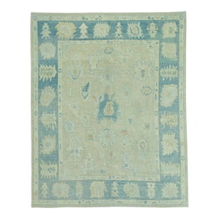 Turkish Oushak Rug 8' x 9'11" #19108 For Sale