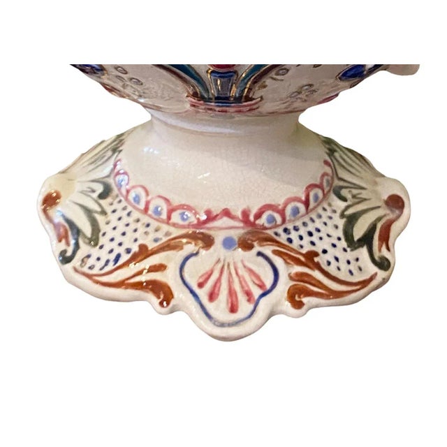 French Antique Barbotine Majolica Jardinière For Sale - Image 3 of 6