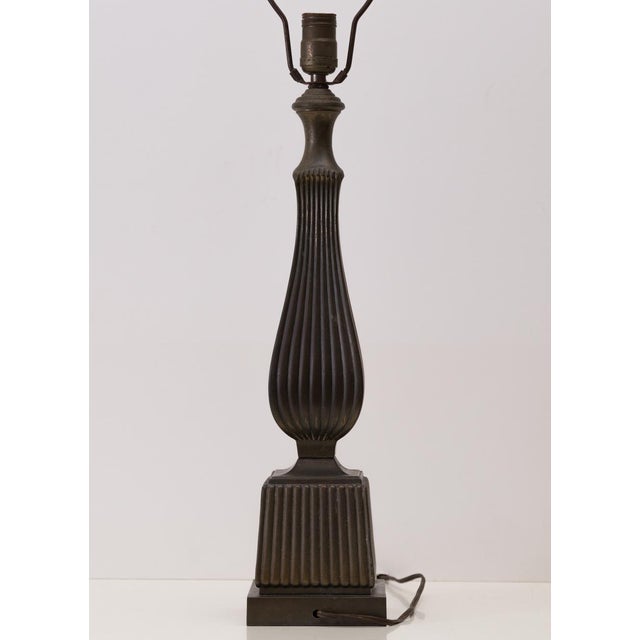 Art Deco Vintage Art Deco Moderne Egyptian Revival Column Lamp For Sale - Image 3 of 5