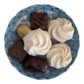 Christine Viennet French Trompe L’oeil Porcelain Bon Bon Plate For Sale
