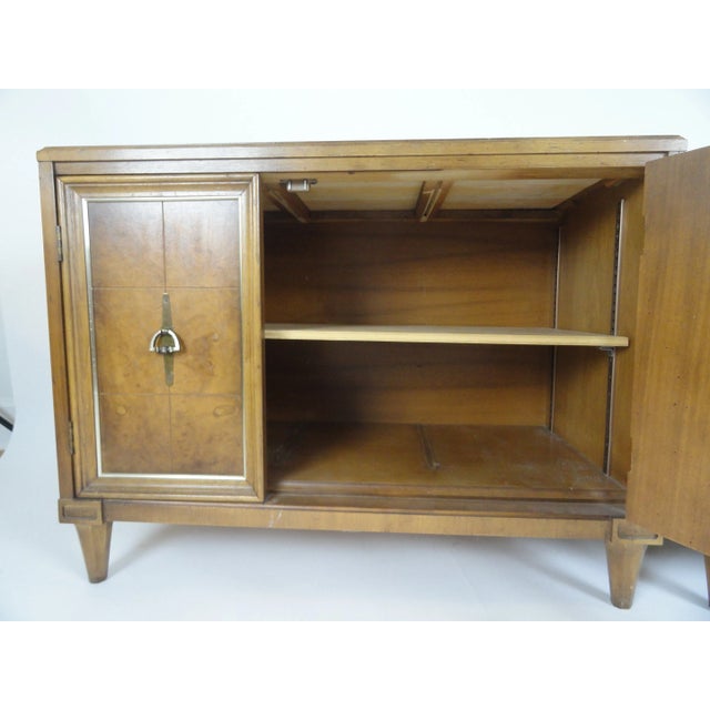 1960s Mid-Century Modern Inlaid Marble and Fruitwood Cabinets - a Pair For Sale In Miami - Image 6 of 8