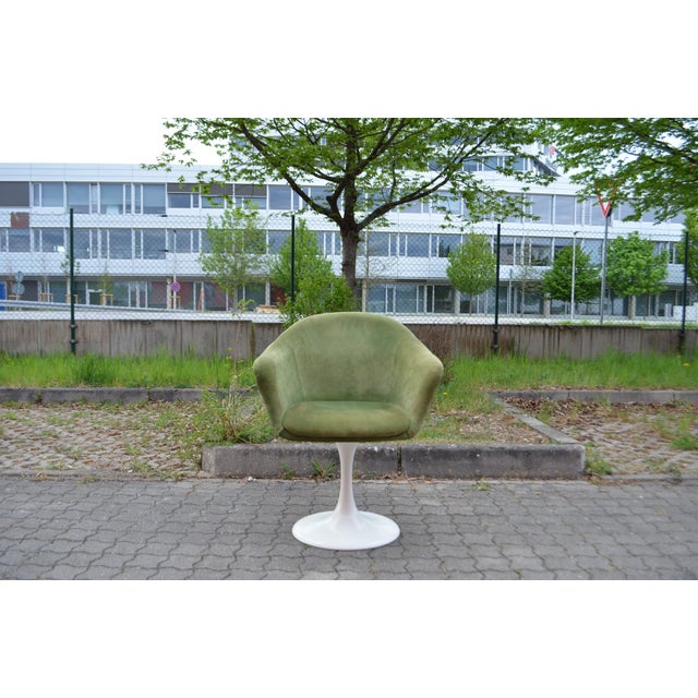 Green Space Age Tulip Swivel Chair by Konrad Schäfer for Lübke, 1970s For Sale - Image 8 of 8