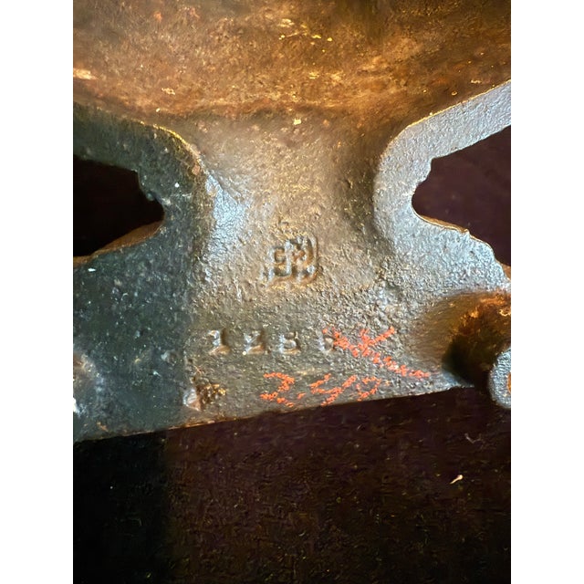 Antique Cast Iron Garden Urn Floral Basket Doorstop by Judd Mfg. Co....Very Rare For Sale In New York - Image 6 of 7