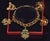 1970s Vintage Portuguese Italian Solid 19.2k & 18k Gold Etruscan Revival Multigem Fob Charm Bracelet For Sale - Image 5 of 15