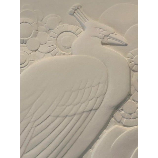 Gorgeous One of a Kind Post Modern Contemporary Three Dimensional Fiberglass Peacock Wall Art Mural For Sale - Image 11 of 12
