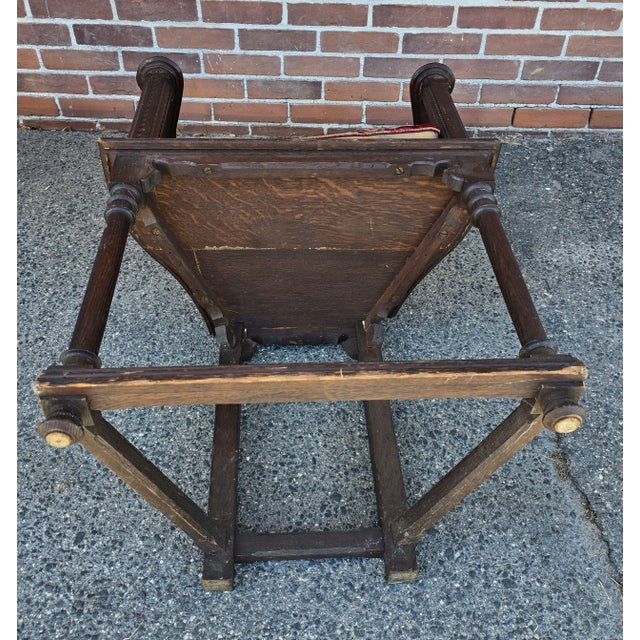 Great Pair of 19th Century Oak Gothic Revival Tall Armchairs C. 1840 For Sale - Image 12 of 18