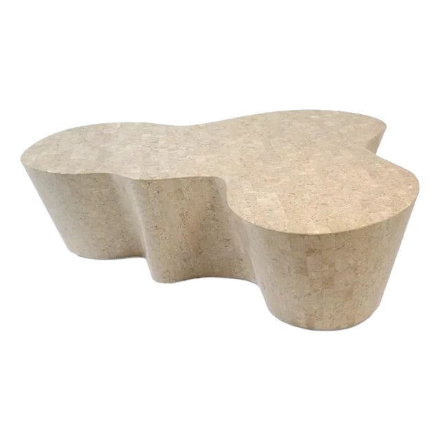Orgo Cocktail Table in Fossil Stone For Sale