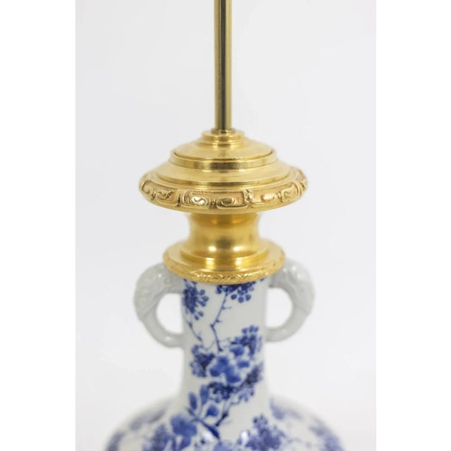 Japanese Porcelain and Gilt Bronze Lamp, 1880s For Sale - Image 6 of 10