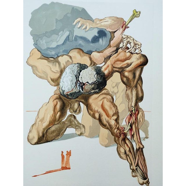 Salvador dali (1904-1989) hell 7: the misers and the prodigals color woodcut unsigned on bfk rives vellum 26 x 33 cm (c....