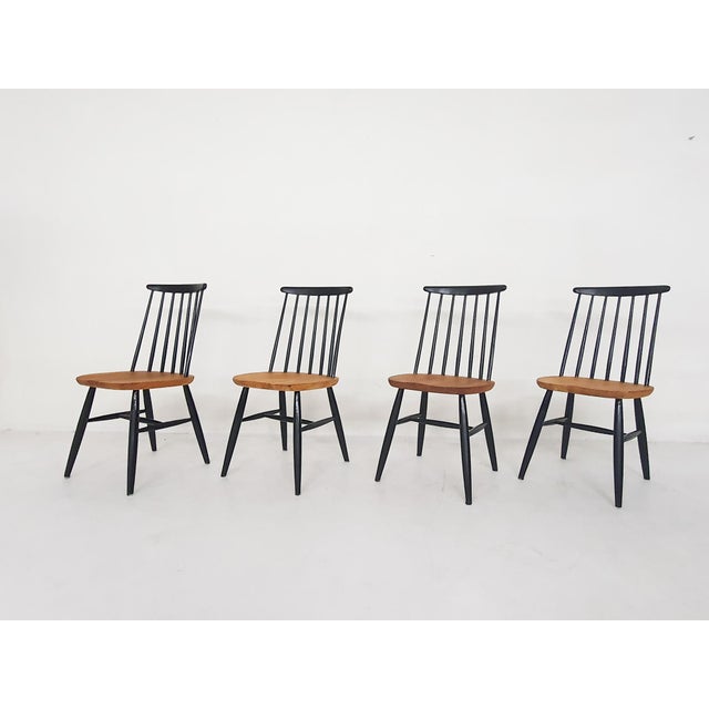 Spindle Back Chairs, the Netherlands, 1960s, Set of 4 For Sale - Image 4 of 15