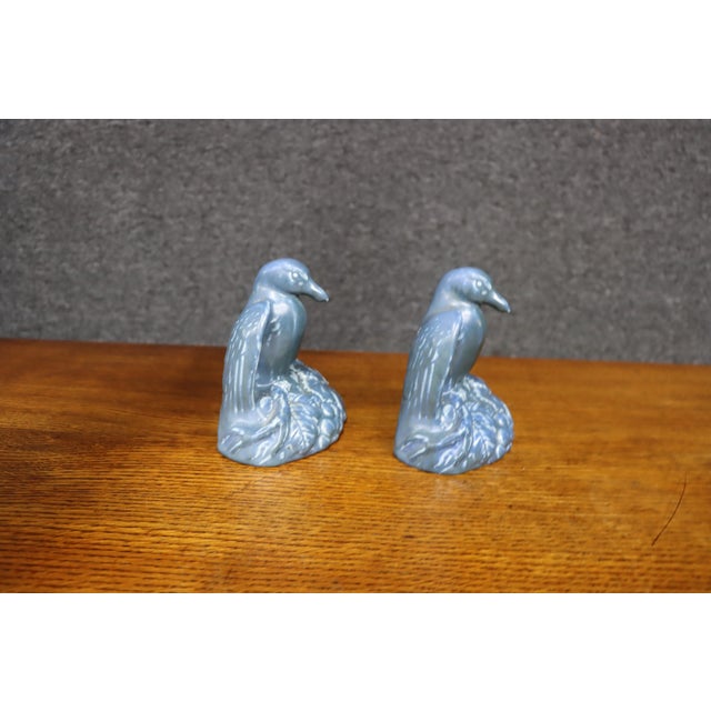 Blue Rookwood Pottery Rook Bird Bookends, Pair For Sale - Image 8 of 12