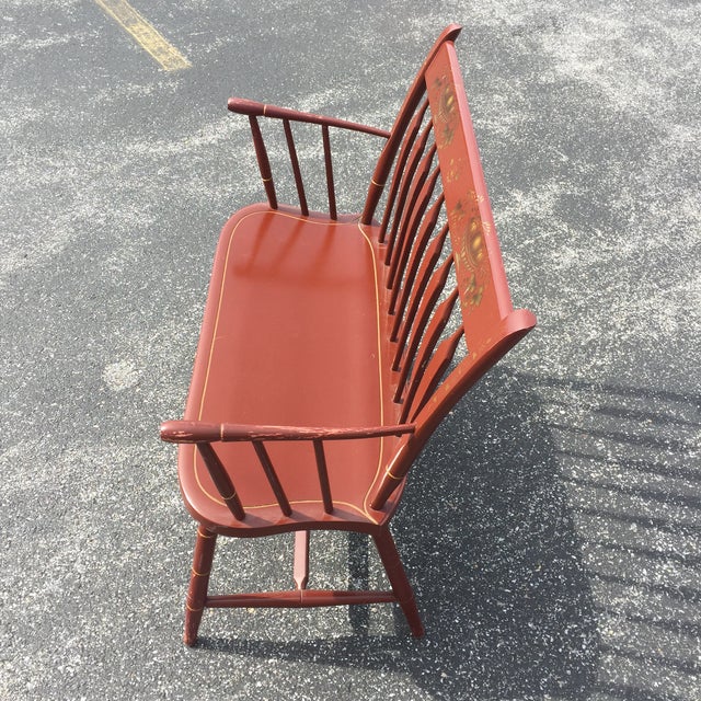 Vintage Nichols & Stone Hitchcock Stenciled Bench Chairish