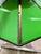 Vintage Brass & Green Glass Octagonal Three-Light Pendant Chandelier For Sale - Image 9 of 12