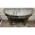 Distressed silver painted mirrored console table. the mirrors also have a slight distress to them which finishes the look....