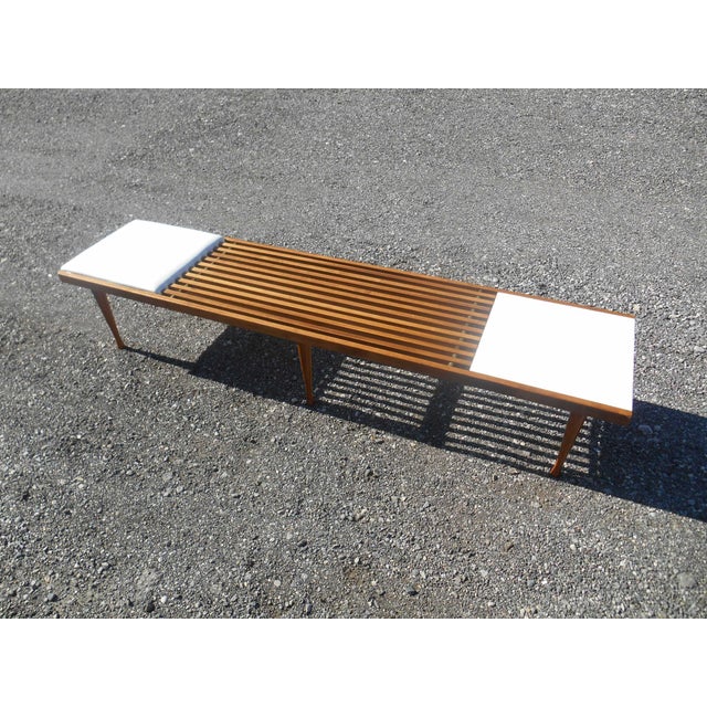 Vintage Mid Century Modern Slat Bench Coffee Table Chairish