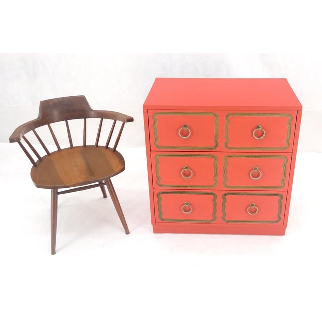 Dorothy Draper 3 Drawers Dresser Chest w/ Ring Pulls