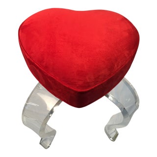 1990s Vintage Haziza Heart Stool For Sale