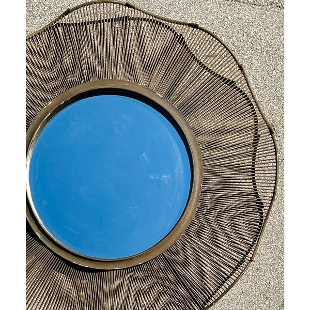 Vintage Monumental Wave Mirror For Sale - Image 9 of 12