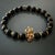 Contemporary Onyx Stone King Skull Men's Beaded Bracelet For Sale - Image 3 of 9