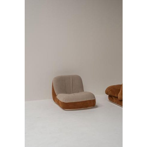 Jumbo Lounge Chairs attributed to Alberto Rosselli for Saporiti Italia, Italy, 1970s, Set of 2 For Sale - Image 6 of 16