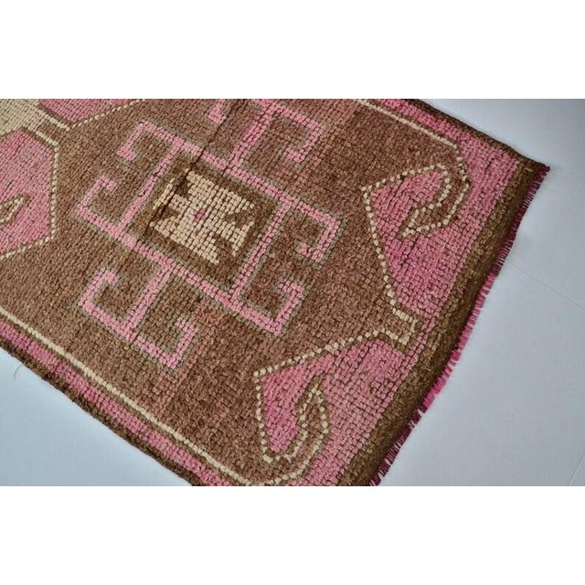 Mid 20th Century Oushak Kitchen Decor Runner Rug For Sale - Image 10 of 11