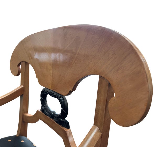 Camel Pair of Biedermeier-Style Empire Armchairs For Sale - Image 8 of 12