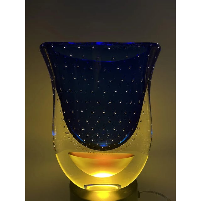 Glass Gran Sommerso Artistic Vase in Murano Blown Glass by 1295 Murano For Sale - Image 7 of 8