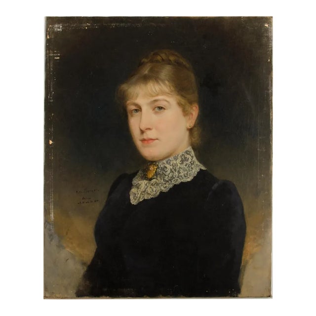 Arthur Von Ferraris (Hungary, 1856- 1936) "Seated Lady". For Sale