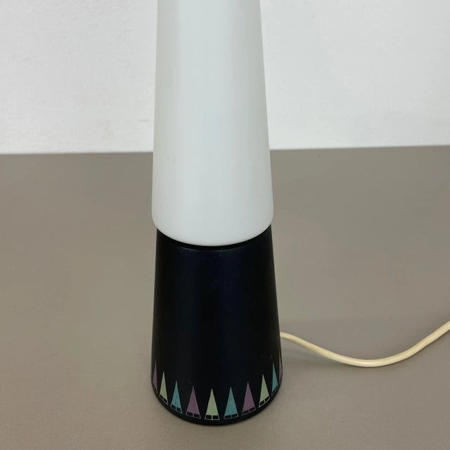 Swedish Glass and Wood Cone Table Light from Hans-Agne Jakobsson, Markaryd, 1960s For Sale - Image 6 of 17