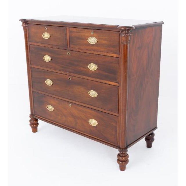 Antique Victorian Chest of Drawers in Mahogany, 1860 For Sale - Image 4 of 5