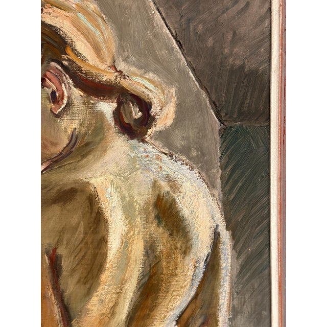 Waldemar (Walle) Ewetz, Nude Woman from Behind, 1960s, Oil Painting on Panel, Framed For Sale - Image 8 of 16