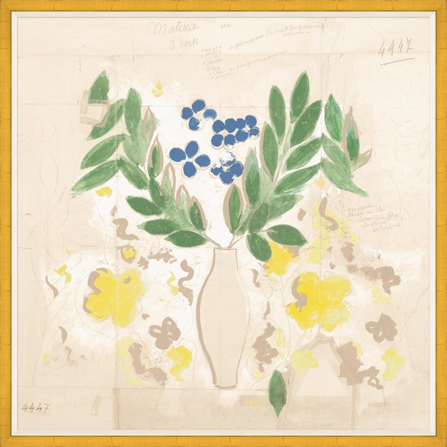 Matisse II Art Print in Gold Frame by Paule Marrot For Sale In Tampa - Image 6 of 6