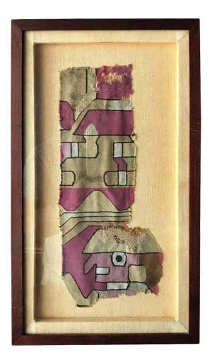 Framed Pre-Columbian Textile Fragment