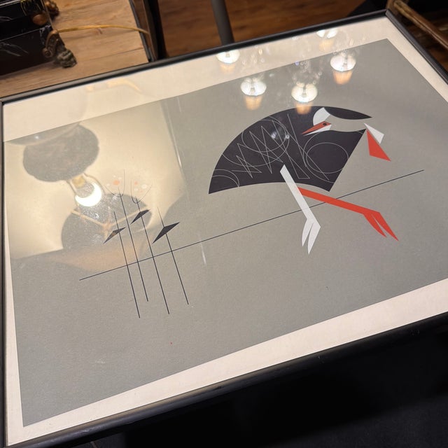 1974 Charley Harper "Tall Tail" Serigraph (Edition 64/100) Presented on Its Original, Oversized 20" X 15" Portfolio Card Stock For Sale - Image 9 of 9