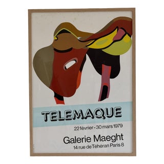 Telemaque Maeght Gallery Poster by Hervé, 1979 For Sale