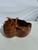 Mid 20th Century Vintage Teak Oak Leaf Salad Bowl With Tongs For Sale - Image 5 of 11