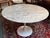 White Interior Icons Tulip Table With Carrera Tabletop For Sale - Image 8 of 12